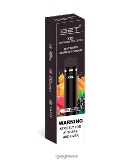 IGET vapes online cheap xxl LDRXX44 βατόμουρο πορτοκάλι βατόμουρο