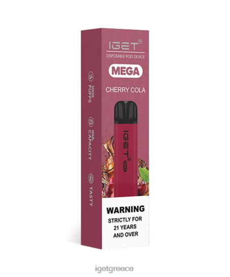 IGET vape Greece mega LDRXX127 κόλα κεράσι