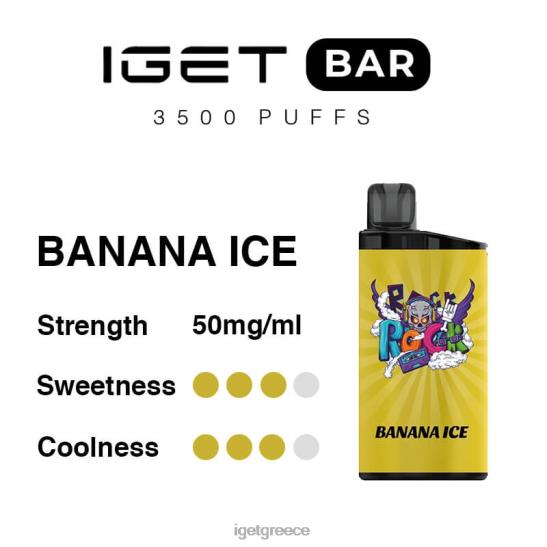IGET vape price bar 3500 τζούρες LDRXX282 πάγος μπανάνας