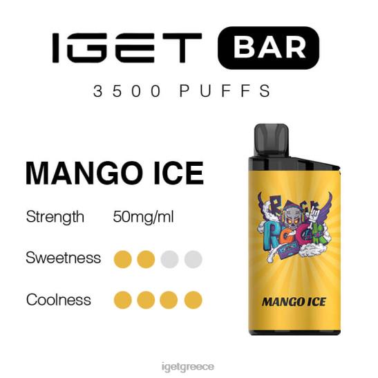 IGET vape flavours bar 3500 τζούρες LDRXX299 πάγος μάνγκο