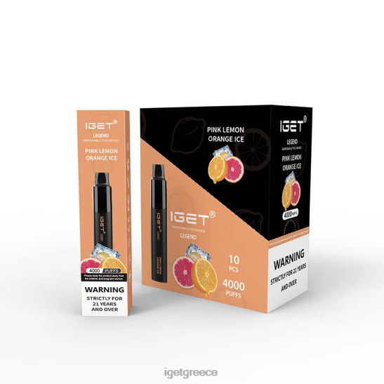 IGET vape Greece legend 4000 ρουφηξιές LDRXX321 ροζ λεμόνι πορτοκαλί πάγος