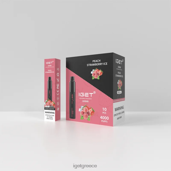 IGET vape Greece legend 4000 ρουφηξιές LDRXX330 πάγος φράουλα ροδάκινο