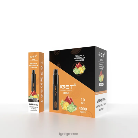 IGET vapes Greece legend 4000 ρουφηξιές LDRXX333 πάγος ανανά καρπούζι λεμόνι
