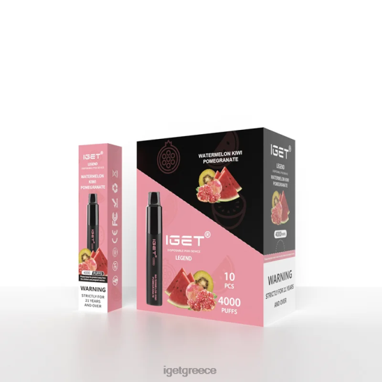 IGET vape price legend 4000 ρουφηξιές LDRXX336 καρπούζι ακτινίδιο ρόδι