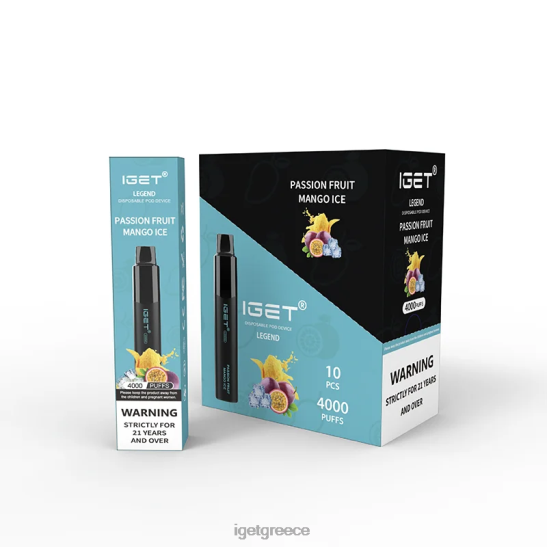 IGET vapes Greece legend 4000 ρουφηξιές LDRXX342 πάγος μάνγκο φρούτων του πάθους