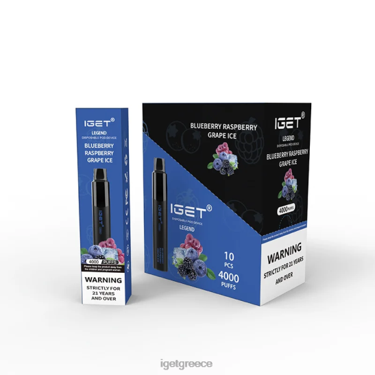 IGET vape Greece legend 4000 ρουφηξιές LDRXX348 βατόμουρο βατόμουρο πάγος σταφυλιού