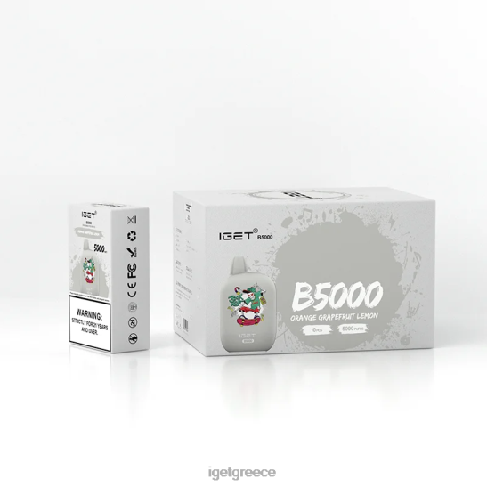 IGET vape price b5000 LDRXX319 πορτοκαλί γκρέιπφρουτ λεμόνι