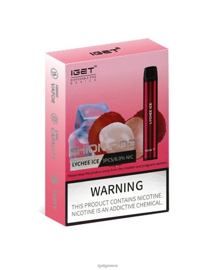 3 x IGET vape Greece shion LDRXX18 πάγος λίτσι