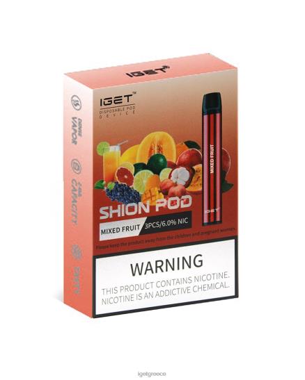 3 x IGET vapes oz shion LDRXX20 ανάμεικτα μούρα
